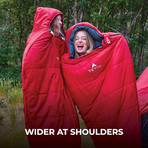 TETON Sports LEEF 0°F Ultralight Mummy Sleeping Bag for Camping & Backpacking - Black/Sage