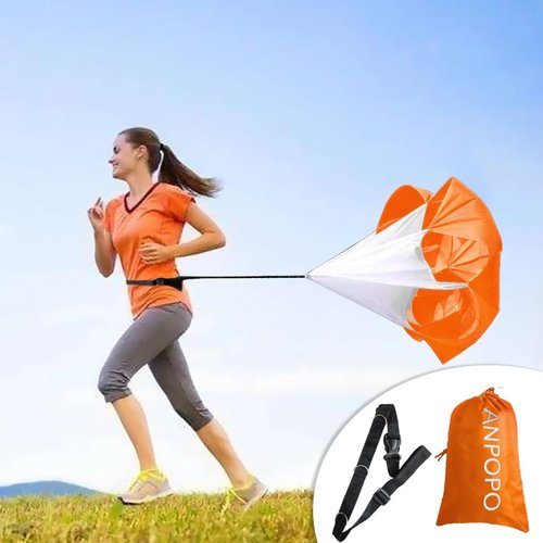 Bfsmile Speed Training Parachute - 56" Adjustable Strap with Free Carry Bag for All Ages