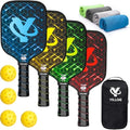Pickleball Paddles Set of 4 with Balls & Towels - USAPA Approved, Lightweight