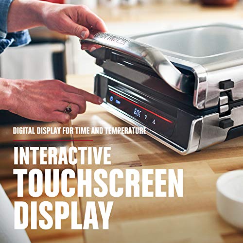 Smokeless Indoor Contact Grill - Digital Smart Control, Family Size, Stainless Steel