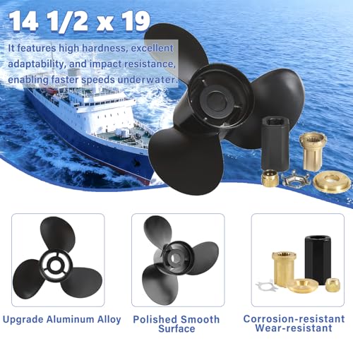 Boat Propeller for Mercury Outboard Engines 135-300HP 14.5x19 RH Aluminum