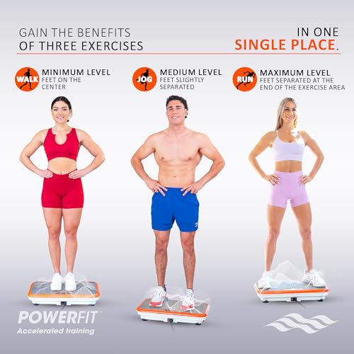 Elite Orange Powerfit Vibration Plate Exercise Machine - Full Body Workout
