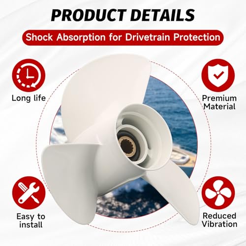 13 1/4 x 17-Inch Outboard Boat Propeller for Yamaha Engines 60-130HP