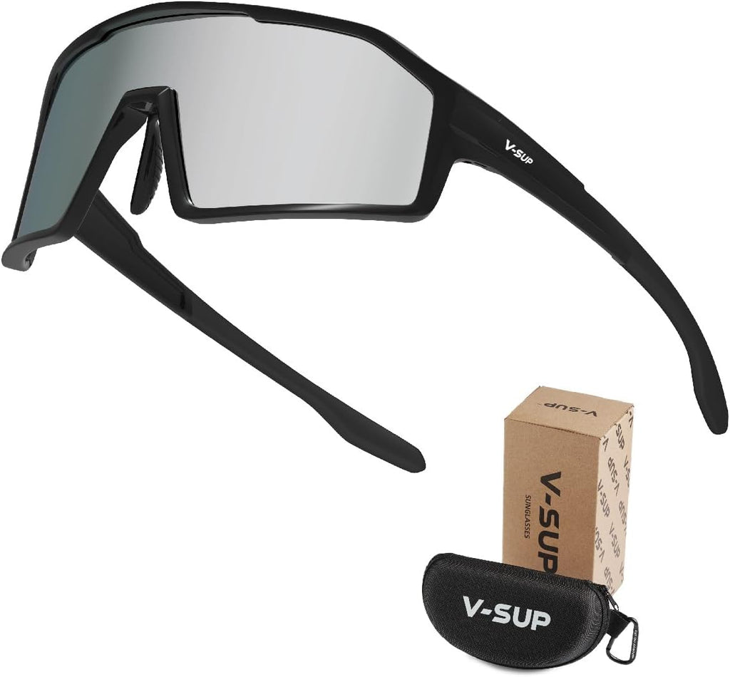 V-SUP Outdoor Lightweight Sport Sunglasses - UV400 for Biking, Baseball, Running, Cycling, Mountain Bicycle for Men & Women