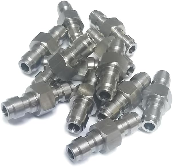 Skiennix 2 Pack Air Compressor Quick Disconnect Plug Coupler - Male Adapter for High Pressure PCP & Paintball
