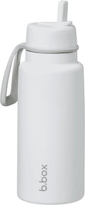 b.box 34oz Insulated Water Bottle - Keeps Drinks Cold for 46 Hours | Leak-Proof Stainless Steel - White Out