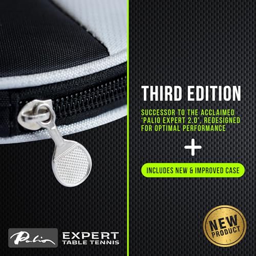 Expert Table Tennis Set of 2 Rackets with Case - ITTF Approved Spin & Control