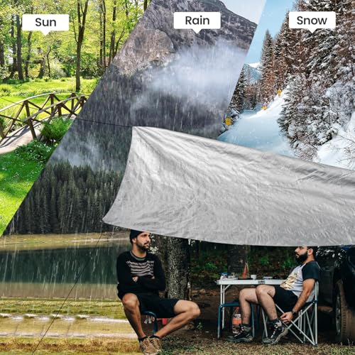 Heavy Duty Waterproof Tarp Cover 8x10 ft Blue 5.5 Mil UV Resistant Reinforced Corners