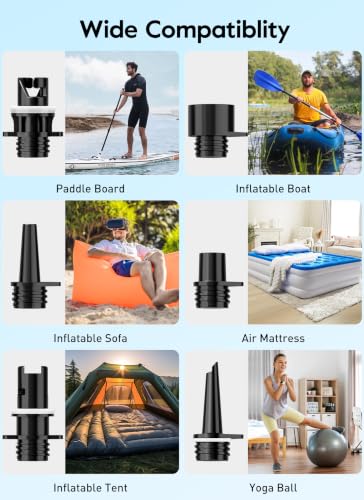 GiveBest Orange Rechargeable Paddle Board Pump 20 PSI Dual Stage Inflator