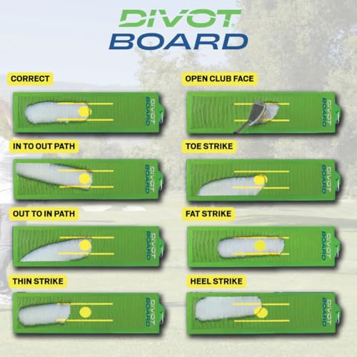 Golf Swing Trainer Divot Board for Low Point & Swing Path Feedback