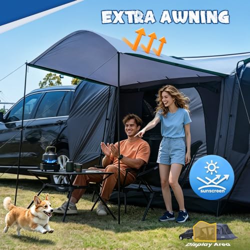 WildFinder 5-9 Person SUV Tent with Screen Porch & Awning, Waterproof & UV Protected