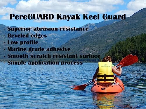 PereGuard 4-inch Kayak & Canoe Keel Guard - 18 Feet Black Marine Protective Strip