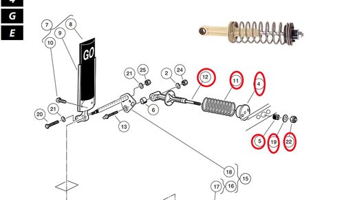 Club Car Golf Cart Accelerator Spring Rod Retainer Fits Club Car DS 1996+up Replace #101817401,101796201
