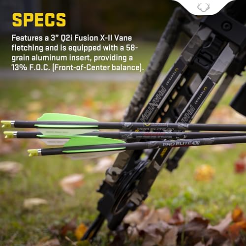 TenPoint Pro Elite 400 Select 20-Inch Carbon Arrows Pack of 6 for Crossbow Accuracy