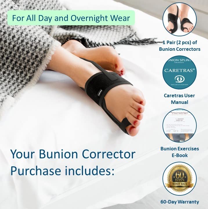 Bunion Corrector for Men & Women - Toe Straightener with Adjustable Support