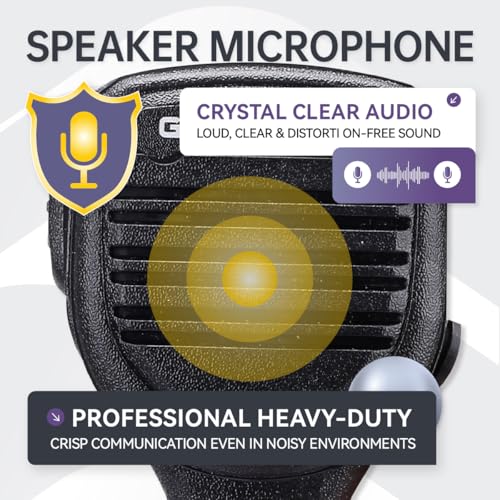 2PC Walkie Talkie Handheld Microphone with 3.5mm & 2.5mm Connectors - K1 Variation