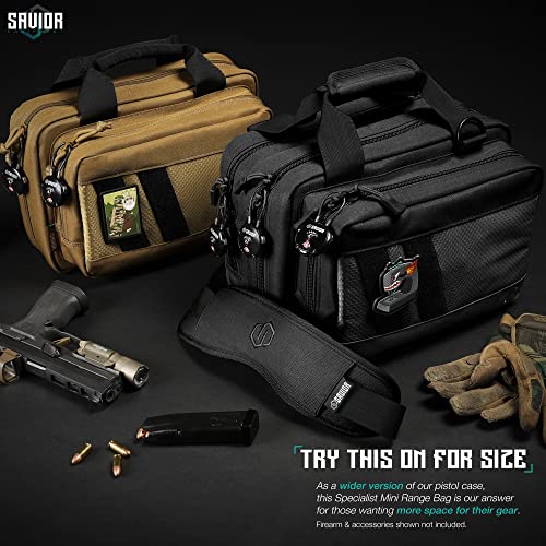 Savior Equipment Obsidian Black Tactical Double Handgun & Mag Case 13" x 9" x 8.75"