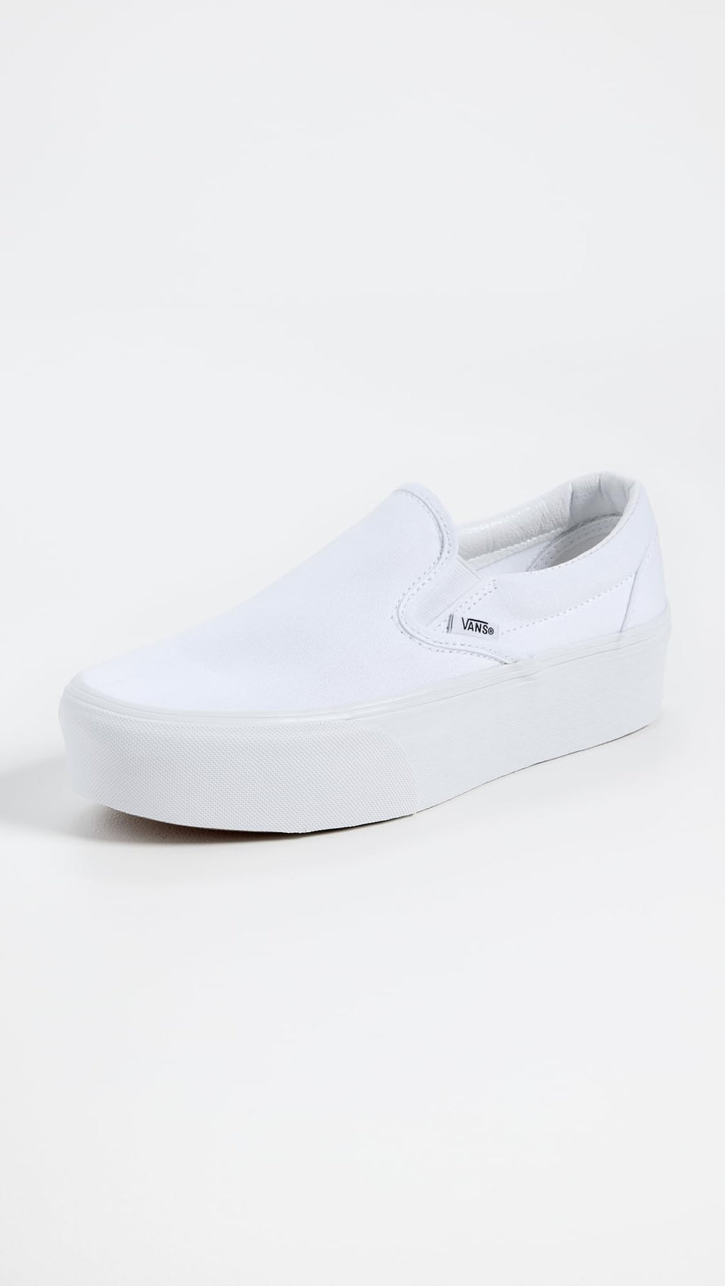 Vans Unisex Ua Classic Slip-On Stackform Sneakers, Canvas True White, 5.5 US Women/4 US Men