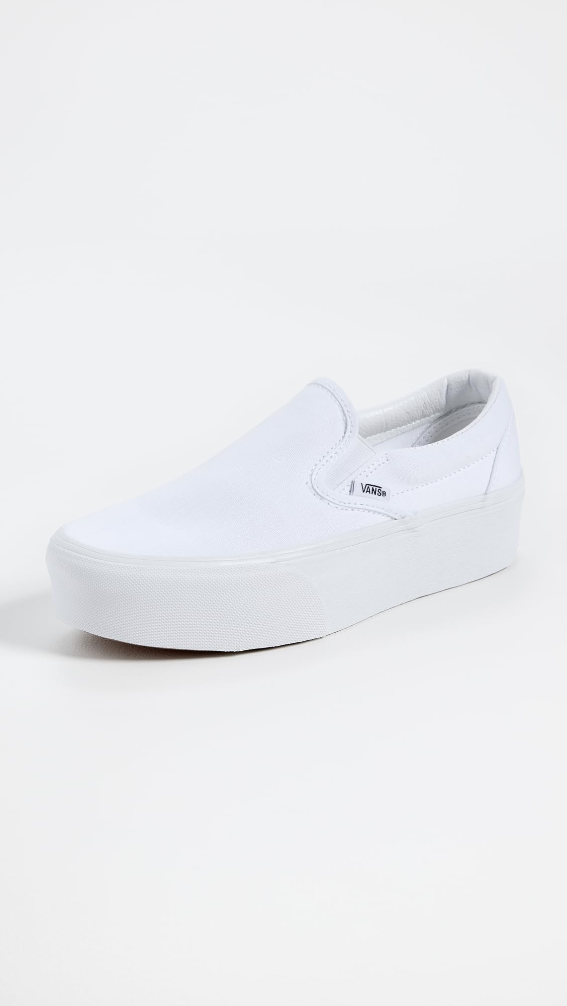 Vans Unisex Ua Classic Slip-On Stackform Sneakers, Canvas True White, 5.5 US Women/4 US Men