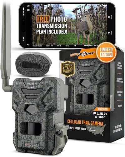 SPYPOINT Flex G-36 Camo Cellular Trail Camera Pack of 1 – 36MP 1080p Video