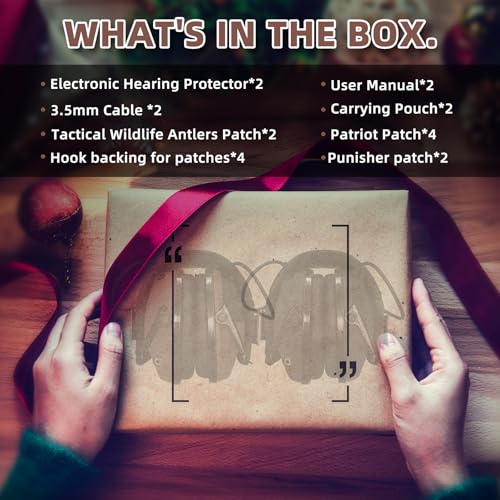 Electronic Ear Protection for Shooting & Hunting 2 Pack – Green & Brown