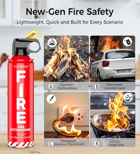 Portable Fire Extinguisher Kit 3-Pack for Home Car Kitchen Boat with Mounting Brackets