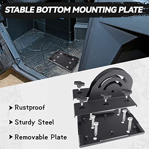 Adjustable Vertical Gun Rack for UTV & Golf Cart – Heavy-Duty Steel Mount