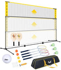 10 ft 3-in-1 Portable Badminton Volleyball Pickleball Net Set for Backyards