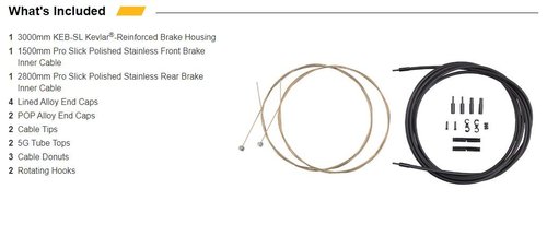 Jagwire Pro Brake Cable Kit Mountain for SRAM/Shimano, Red