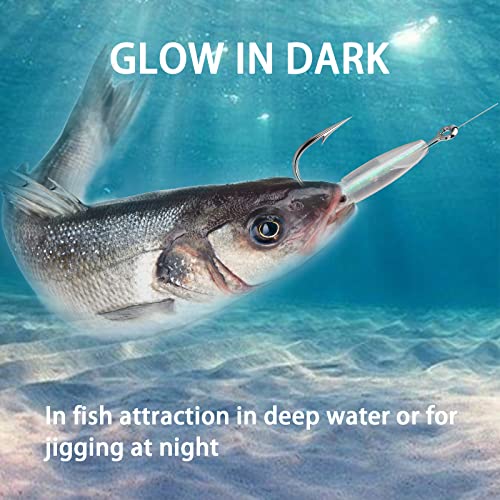 F-Glow Squid Lures 21pcs Soft Plastic Swimbaits for Freshwater & Saltwater Fishing