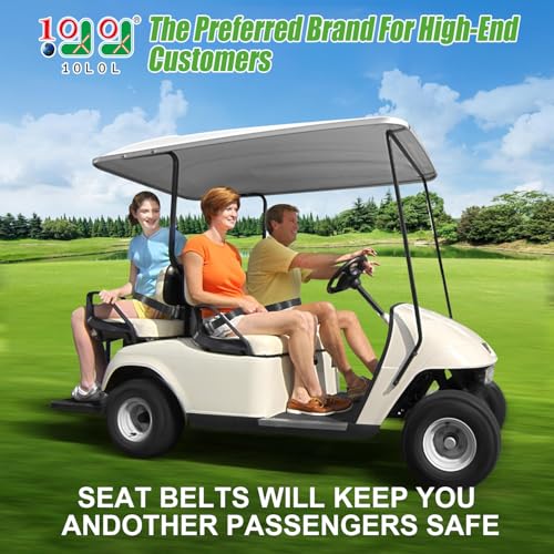 2 Point Golf Cart Seat Belt Kit for EZGO Yamaha Club Car - 4 Passenger, with Bracket