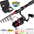 Ghosthorn Telescopic Fishing Rod and Reel Combo, Portable Travel Kit