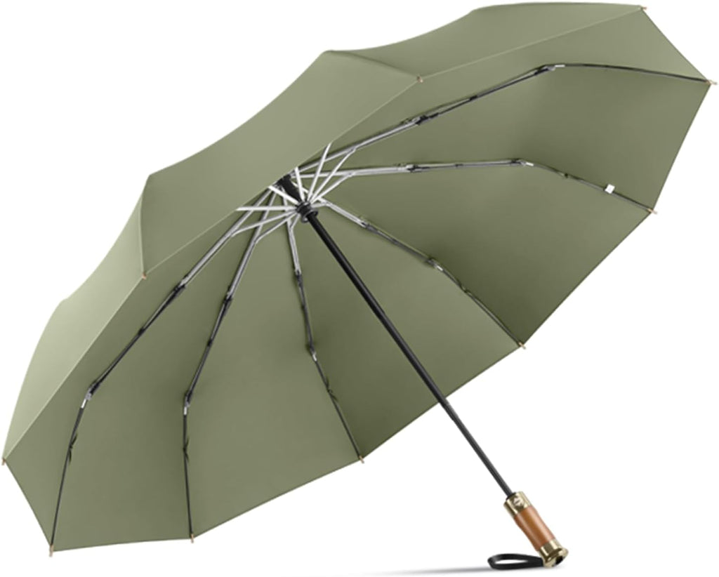 Rain Cats Large Umbrella - 45-Inch Windproof Travel Umbrella with 10 Fiberglass Ribs | Compact & Automatic