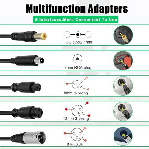 42V 2A Universal Electric Scooter Charger with Multiple Connectors