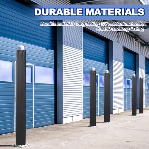 Basketball Pole Pad 4 Ft Square Garage Padding Impact Protection Black