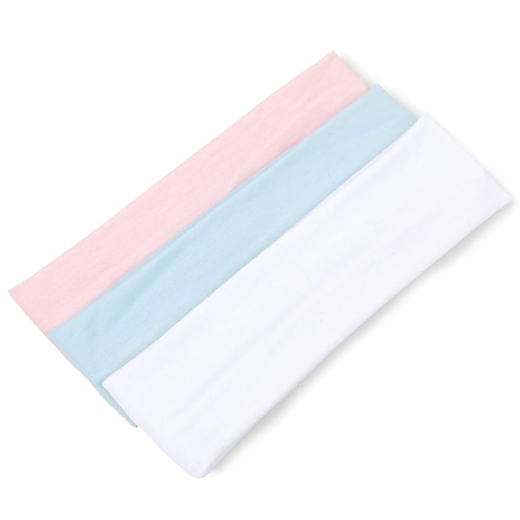 Skiennix Stretchy Headbands for Women - Non-Slip Thin Bands for Yoga & Workout | White, Pink, Blue