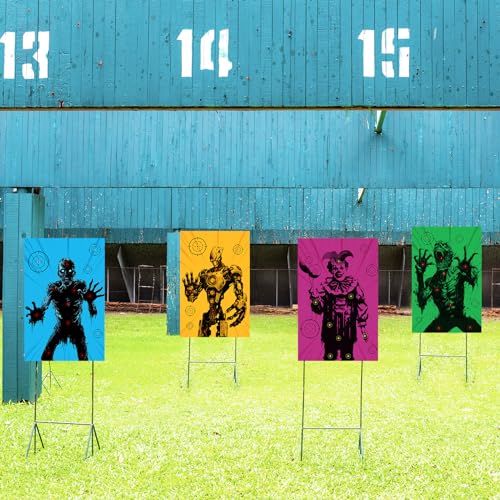 Monster Shooting Targets 12x18 Inch - Zombie Paper Range for Shooting Practice