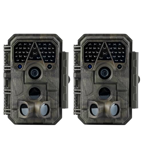 Meidase 2 Pack Trail Camera P70, 64MP HD Night Vision, Waterproof, Motion Activated