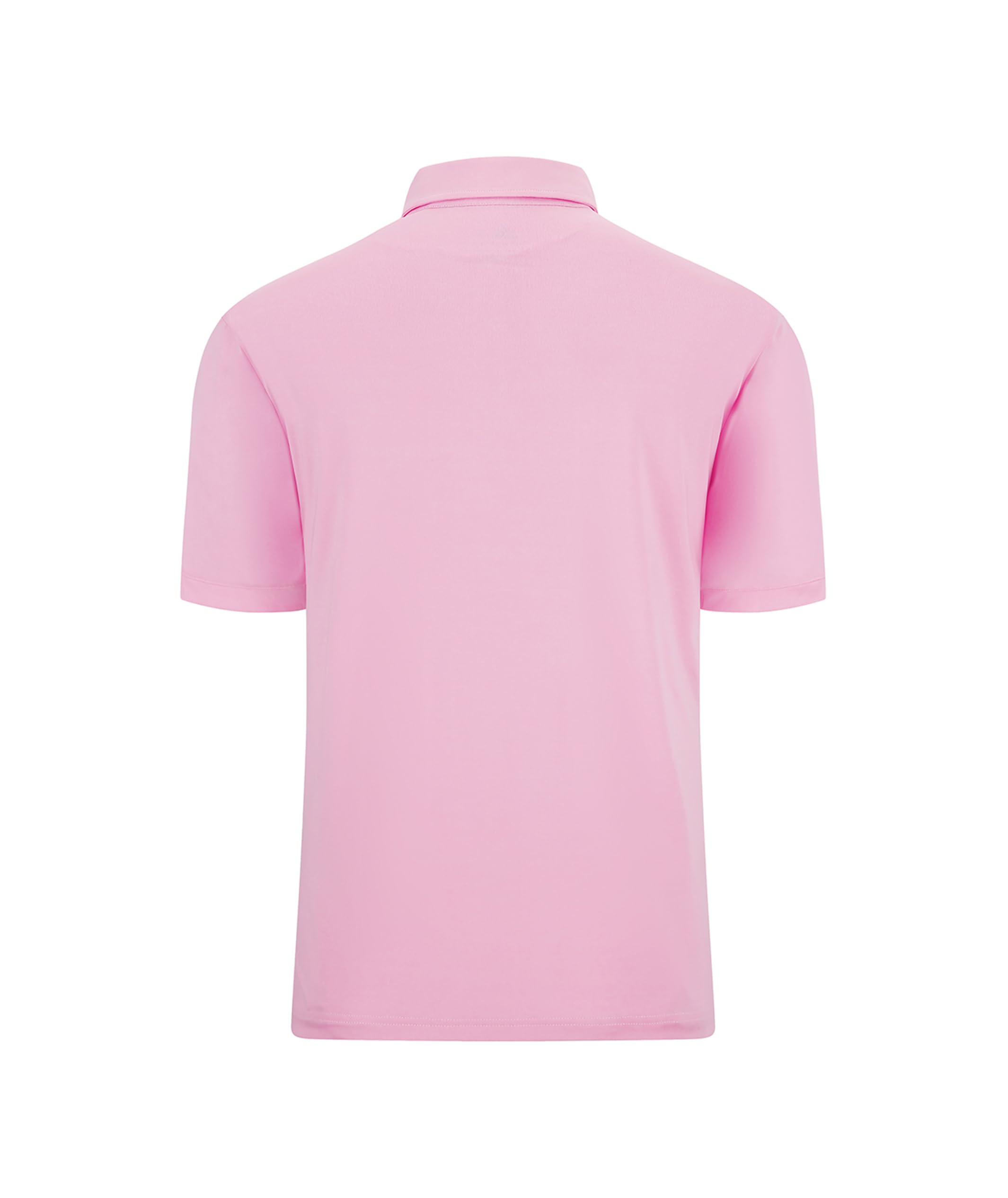 ZITY Mens Golf Shirt Short Sleeve Sport Moisture Wicking Performance Print Golf Polo Shirts for Men Collared Casual T-Shirt Pin Large Pink
