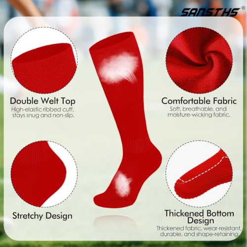 Youth Baseball Belt and Socks Set - Red Toddler Small Combo for Kids & Adults
