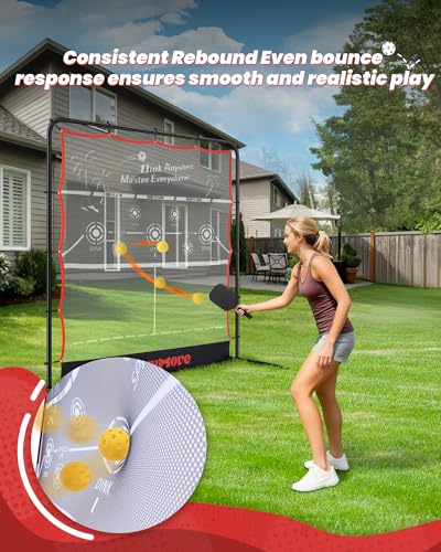 MerryMove 6FT Portable Pickleball Rebounder Net for Outdoor & Indoor Training