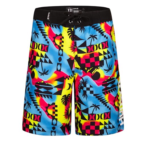 Hurley Boys Printed Board Shorts - Multi Aztec 7-Inch Swim Trunks