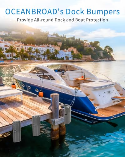 Dock Corner Bumpers for Boats - Gray 2 Pack - Marine-Grade Dock Protection
