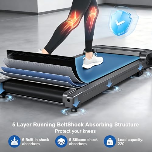 Foldable Home Treadmill with Handle Bar, LED Display & Quiet Motor - Compact Exercise Machine