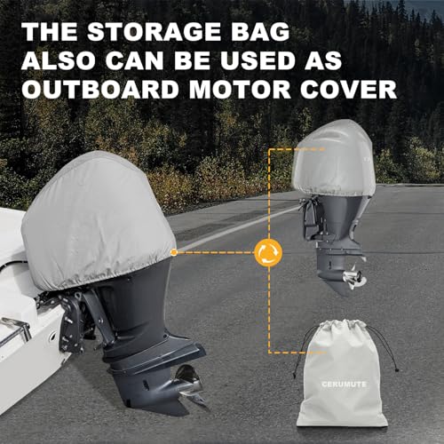 Heavy Duty Waterproof Boat Cover 16-18.5ft Gray - Light Gray, Up to 94" Beam