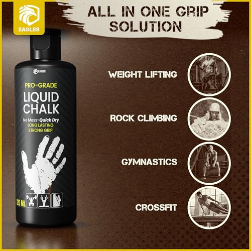 Pro Grade Liquid Chalk 120ml Mess-Free Sweat-Resistant Grip Enhancer