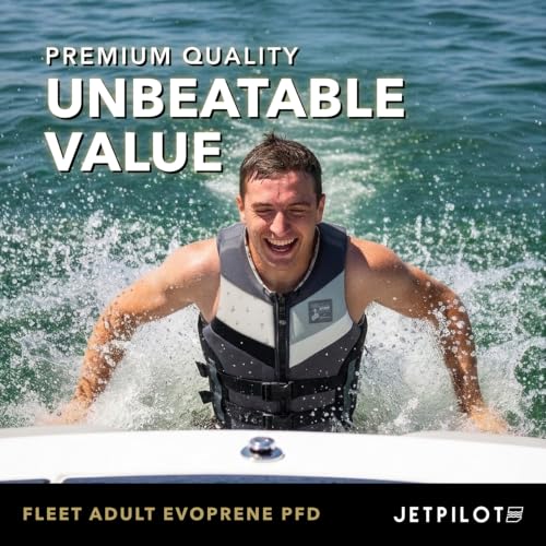 Jetpilot Fleet Evoprene Life Jacket PFD Medium-Large Gray USA CG Approved