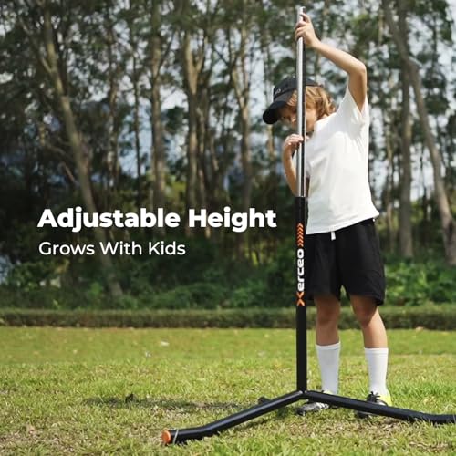 Adjustable Solo Baseball Swing Trainer with Auto Reset for Indoor & Backyard Practice