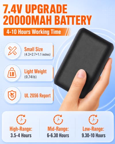 Large Battery-Powered Heated Blanket 62x55in Portable Cordless for Outdoor Use - Black