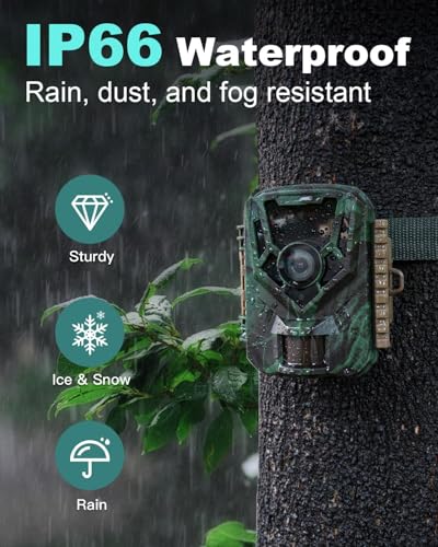 Trail Camera 36MP 2.7K Night Vision Waterproof Wildlife Camera with 130° Wide-Angle